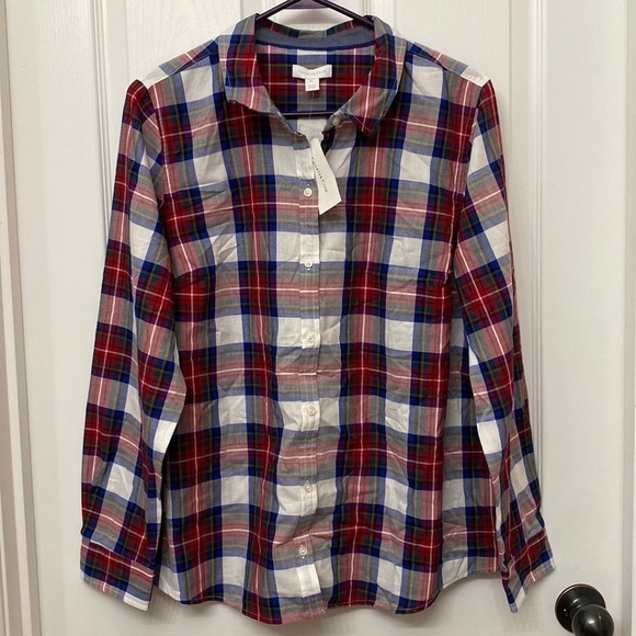 🆕 Charter Club Holiday Woven Plaid Button Down XL - Picture 10 of 10